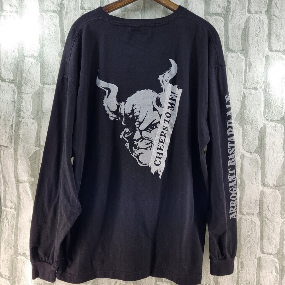 Stone Brewing Arrogant Bastard Ale Cheers to Me Long Sleeve T Shirt Tee XXL 2XL